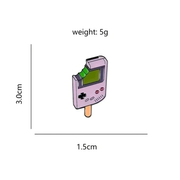 Popsicle purple retro vintage style video game Nintendo game boy enamel pin broo - Picture 3 of 5